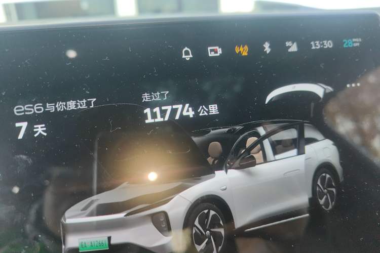 Used Nio ES6 2023 75 kWh Odometer Close Up