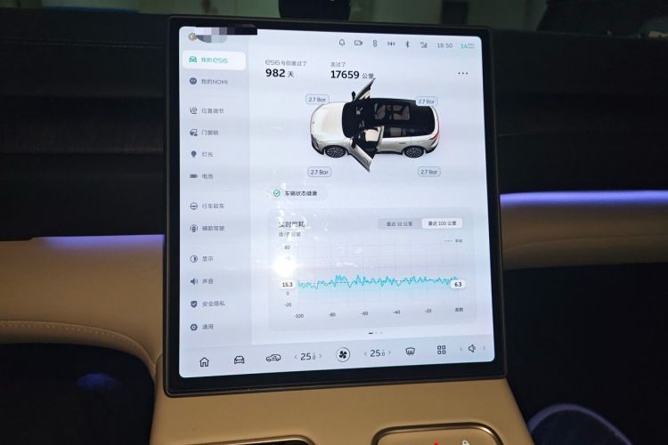 Used Nio ES6 2023 75 kWh Audio And AC Panel