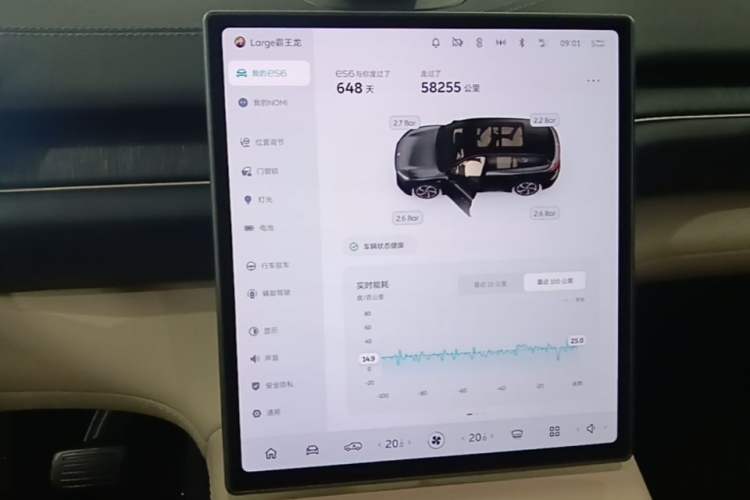 Used Nio ES6 2024 75 kWh Audio And AC Panel