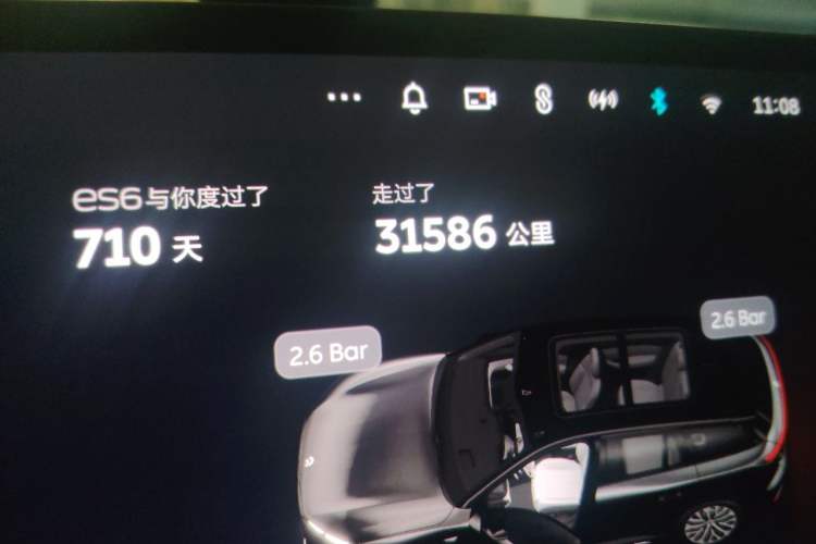 Used Nio ES6 2024 75 kWh Odometer Close Up