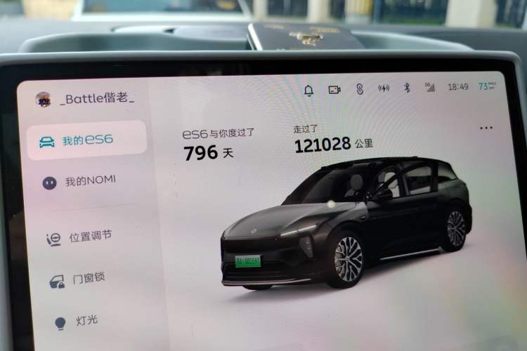 Used Nio ES6 2024 100kWh Odometer Close Up