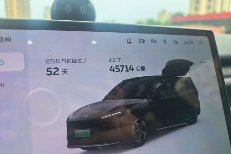 Used Nio ES6 2024 75 kWh Odometer Close Up
