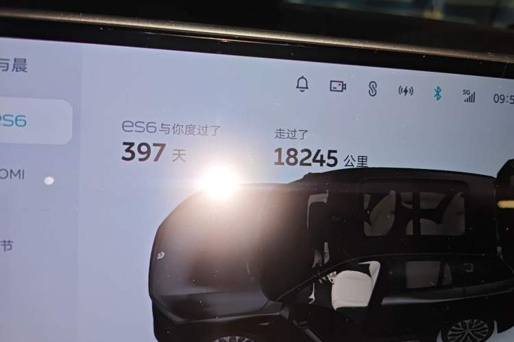 Used Nio ES6 2024 75 kWh Odometer Close Up