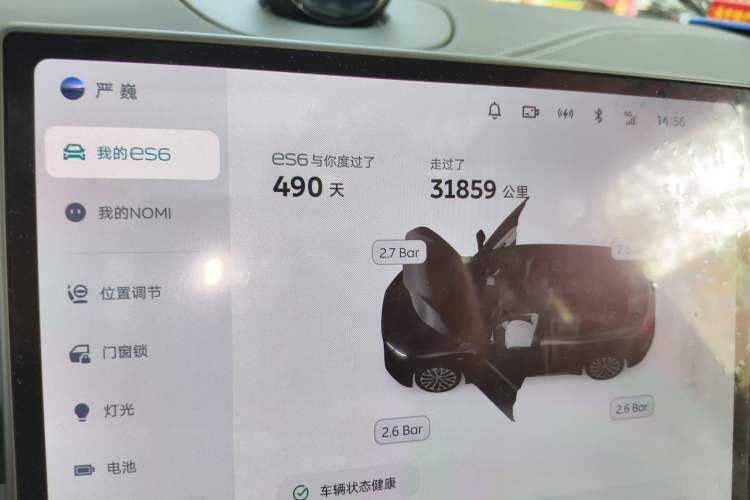 Used Nio ES6 2024 75 kWh Odometer Close Up