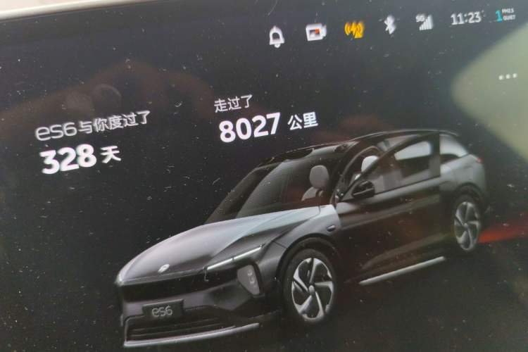 Used Nio ES6 2024 75 kWh Odometer Close Up
