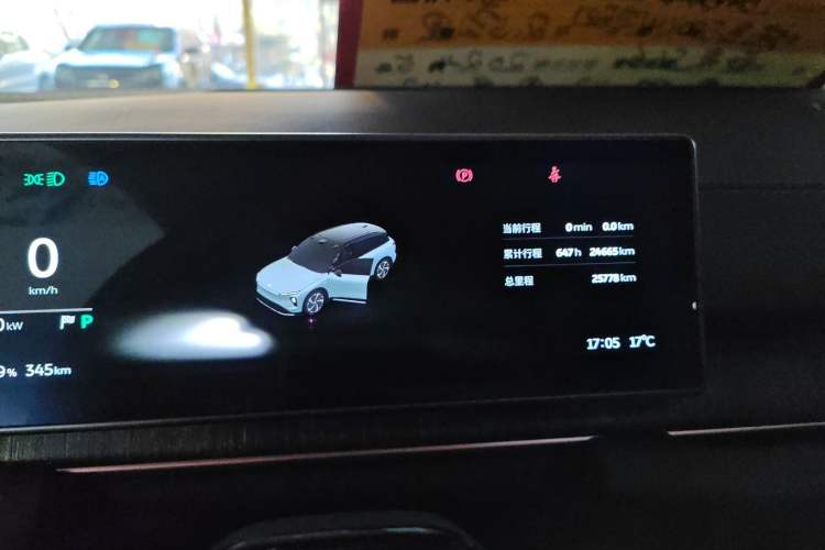 Used Nio ES6 2024 75 kWh Odometer Close Up