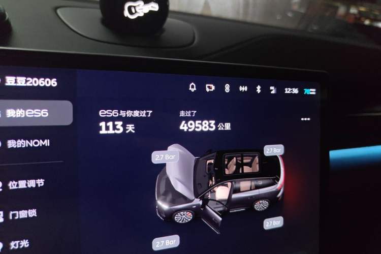Used Nio ES6 2024 75 kWh Odometer Close Up