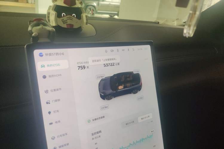 Used Nio ES6 2024 75 kWh Odometer Close Up