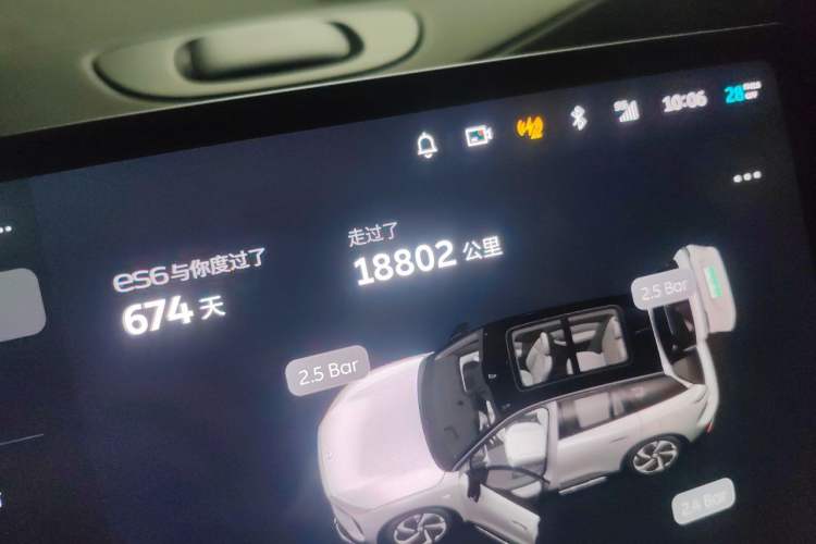 Used Nio ES6 2024 75 kWh Odometer Close Up