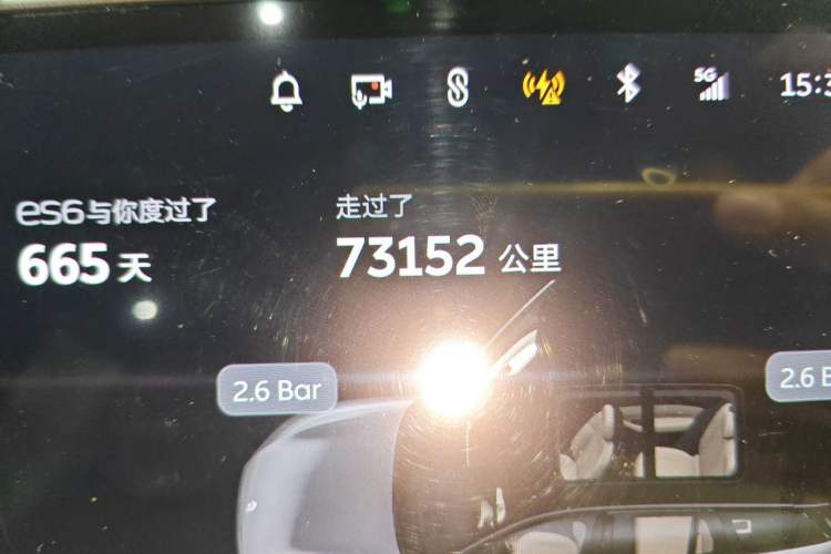 Used Nio ES6 2024 75 kWh Odometer Close Up