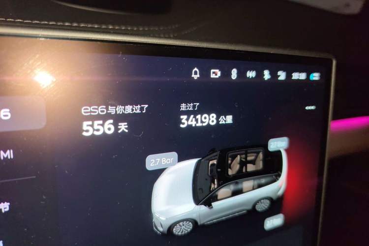 Used Nio ES6 2024 75 kWh Odometer Close Up