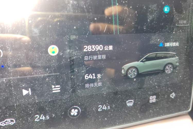Used Nio ES6 2024 75 kWh Odometer Close Up