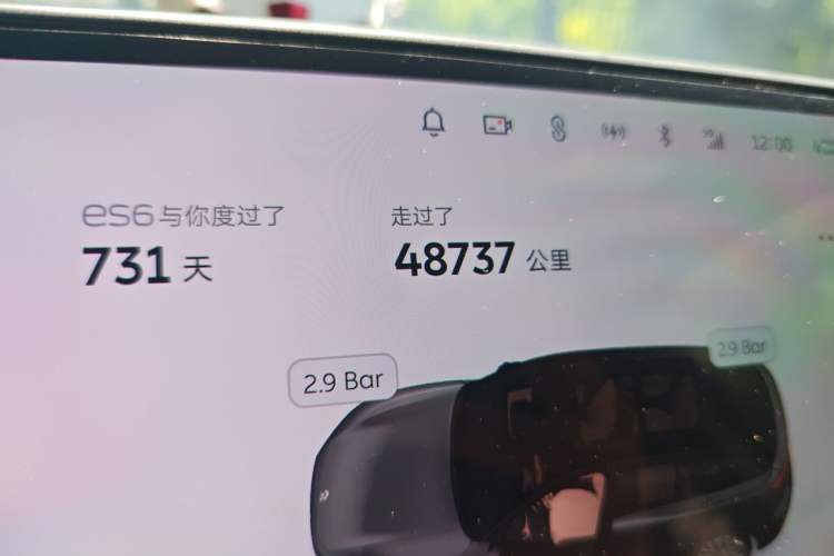 Used Nio ES6 2024 75 kWh Odometer Close Up