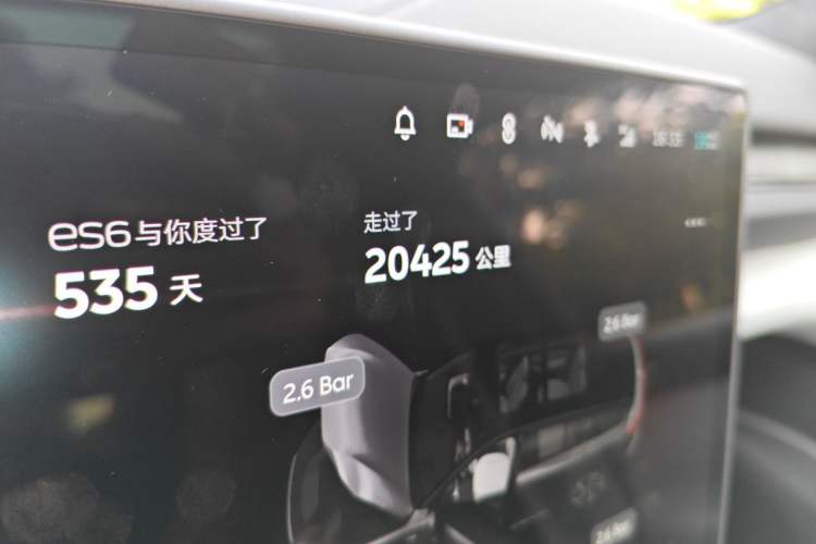 Used Nio ES6 2024 75 kWh Odometer Close Up