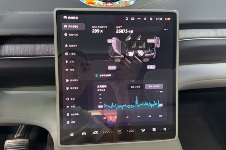 Used Nio ES6 2024 75 kWh Odometer Close Up