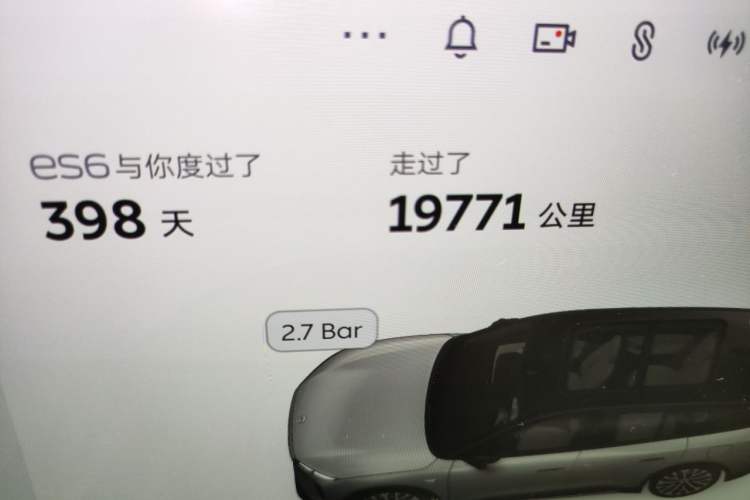 Used Nio ES6 2024 75 kWh Odometer Close Up