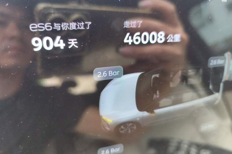 Used Nio ES6 2024 75 kWh Odometer Close Up
