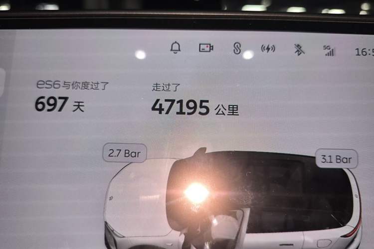 Used Nio ES6 2024 75 kWh Odometer Close Up