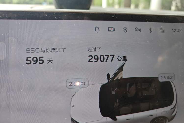 Used Nio ES6 2024 75 kWh Odometer Close Up