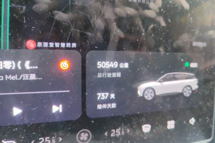 Used Nio ES6 2024 75 kWh Odometer Close Up