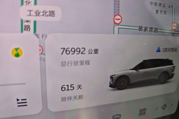 Used Nio ES6 2024 75 kWh Odometer Close Up