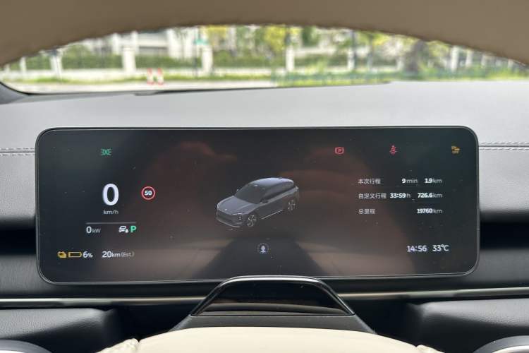 Used Nio ES6 2025 75 kWh Odometer Close Up