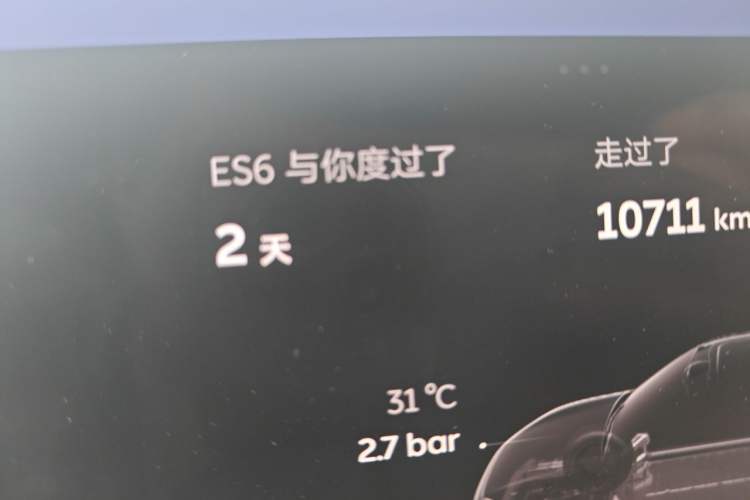 Used Nio ES6 2025 75 kWh Odometer Close Up