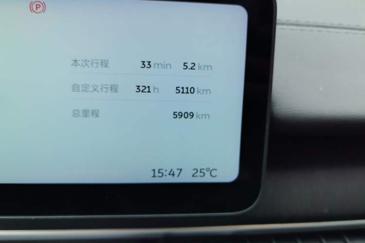 Used Nio ES6 2025 75 kWh Odometer Close Up