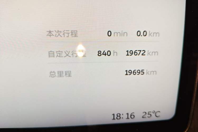 Used Nio ES6 2025 75 kWh Odometer Close Up