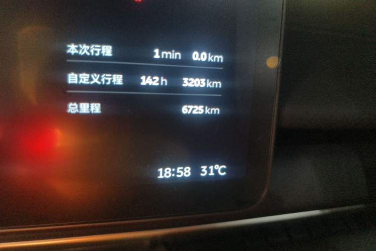 Used Nio ES6 2025 75 kWh Odometer Close Up