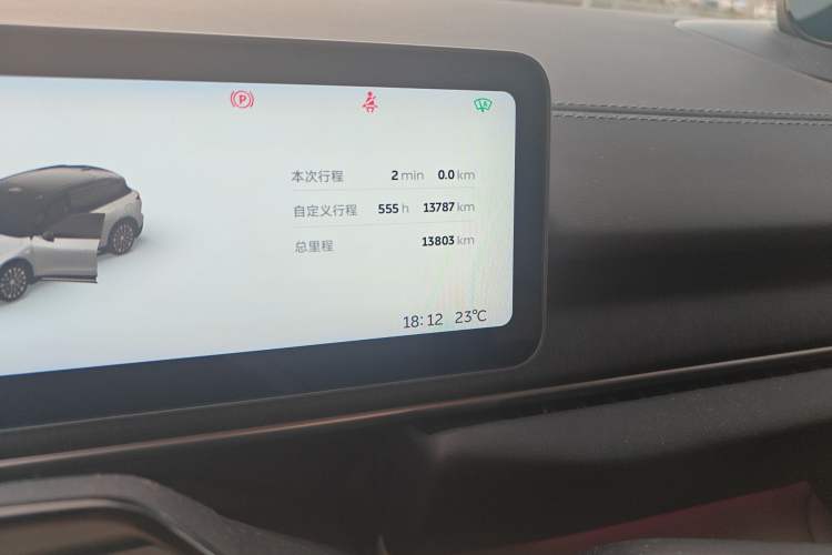 Used Nio ES6 2025 75 kWh Odometer Close Up