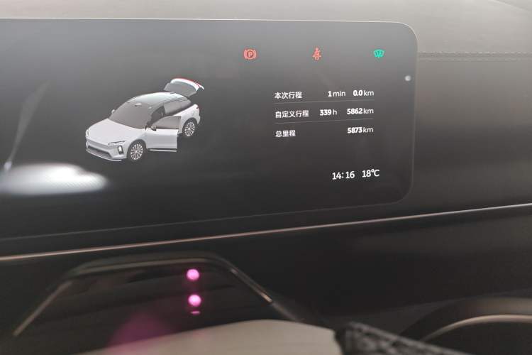 Used Nio ES6 2025 75 kWh Odometer Close Up