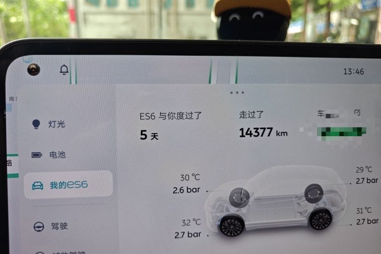 Used Nio ES6 2025 75 kWh Odometer Close Up