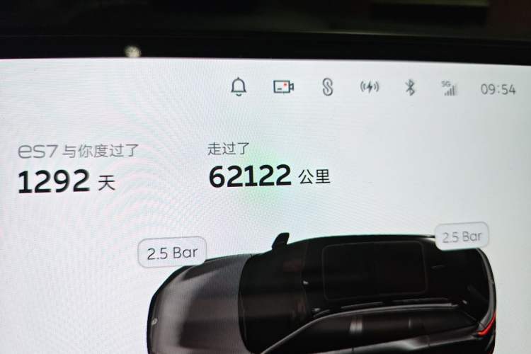 Used Nio ES7 2022 100kWh First Edition Odometer Close Up