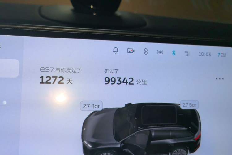 Used Nio ES7 2022 100 kWh Odometer Close Up