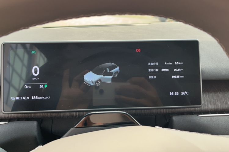 Used Nio ES7 2022 75 kWh Odometer Close Up
