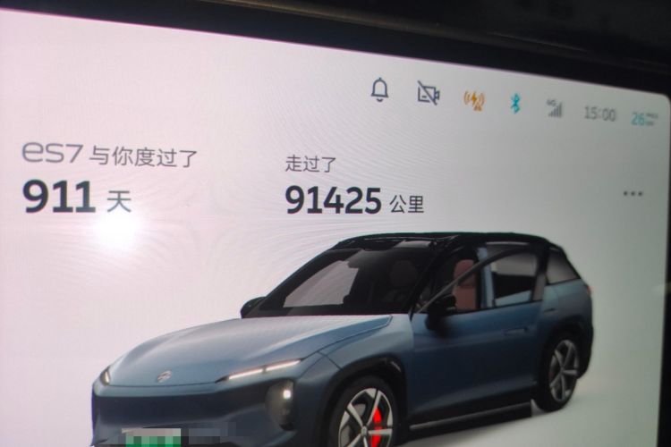 Used Nio ES7 2022 100kWh First Edition Odometer Close Up
