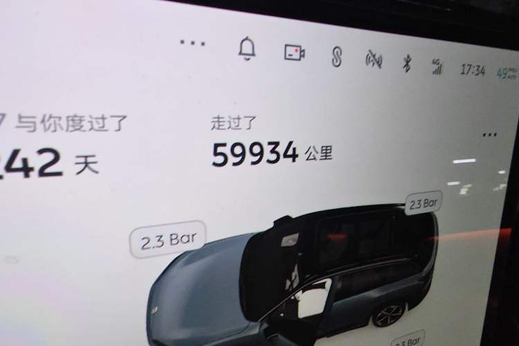 Used Nio ES7 2022 75 kWh Odometer Close Up