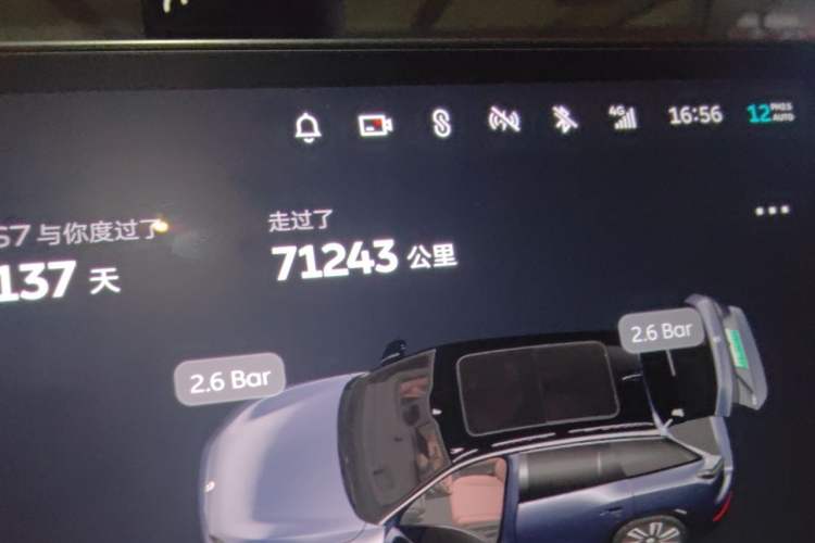 Used Nio ES7 2022 75 kWh Odometer Close Up