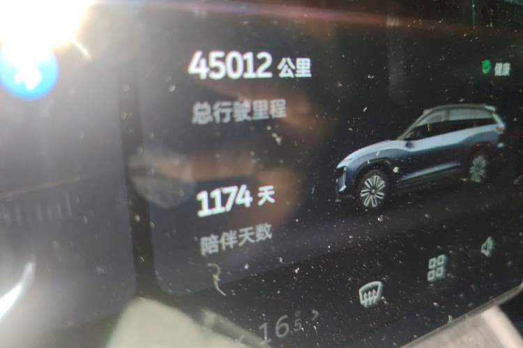 Used Nio ES7 2022 75 kWh Odometer Close Up