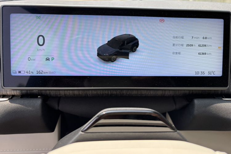 Used Nio ES7 2022 100 kWh Odometer Close Up