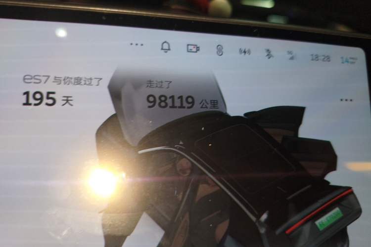 Used Nio ES7 2022 75 kWh Odometer Close Up
