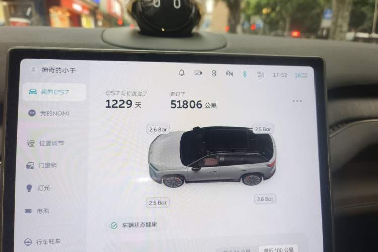 Used Nio ES7 2022 75 kWh Odometer Close Up