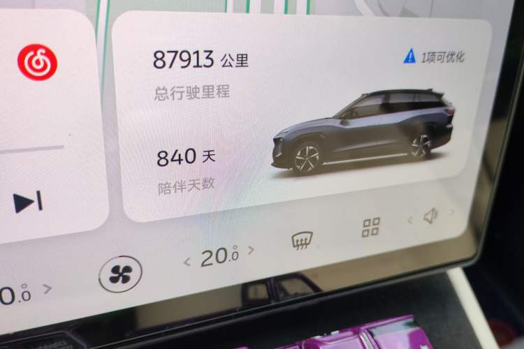 Used Nio ES7 2022 75 kWh Odometer Close Up
