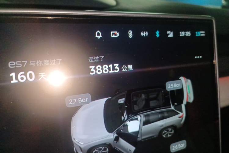 Used Nio ES7 2022 100kWh First Edition Odometer Close Up