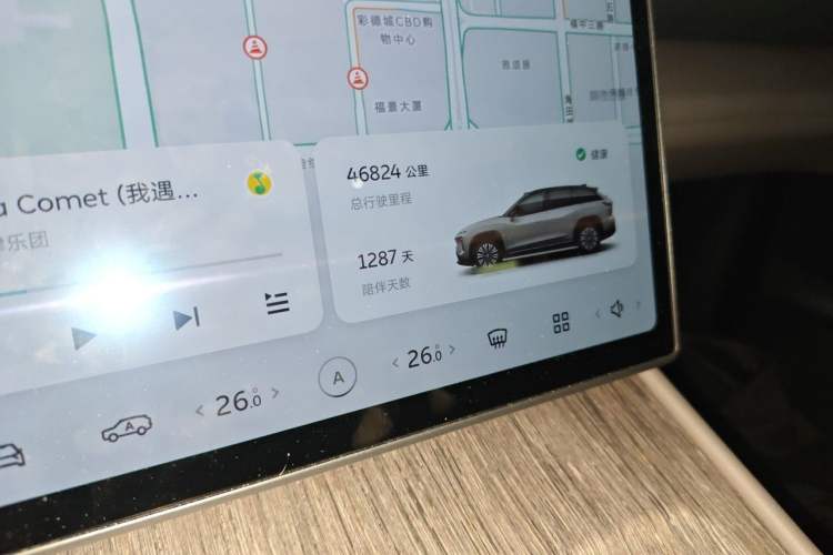 Used Nio ES7 2022 75 kWh Odometer Close Up