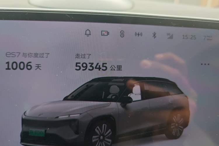 Used Nio ES7 2022 75 kWh Odometer Close Up
