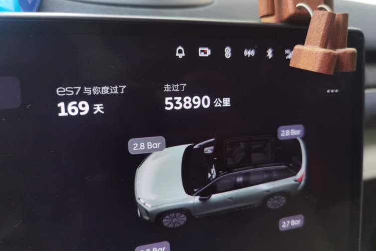 Used Nio ES7 2022 100kWh First Edition Odometer Close Up