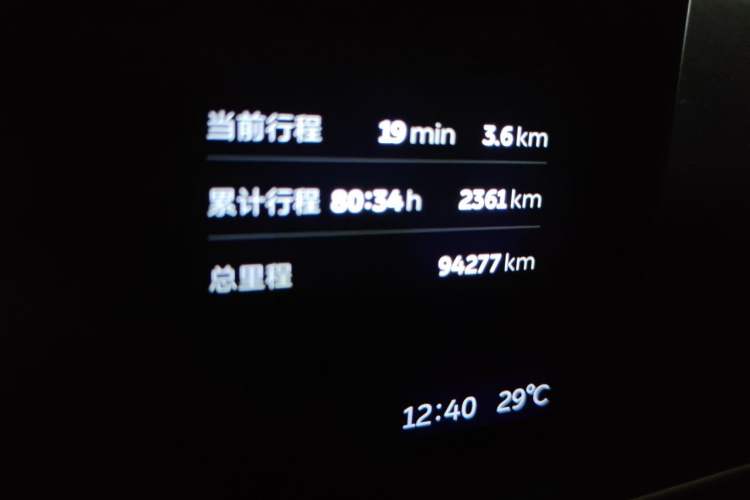 Used Nio ES7 2022 75 kWh Odometer Close Up
