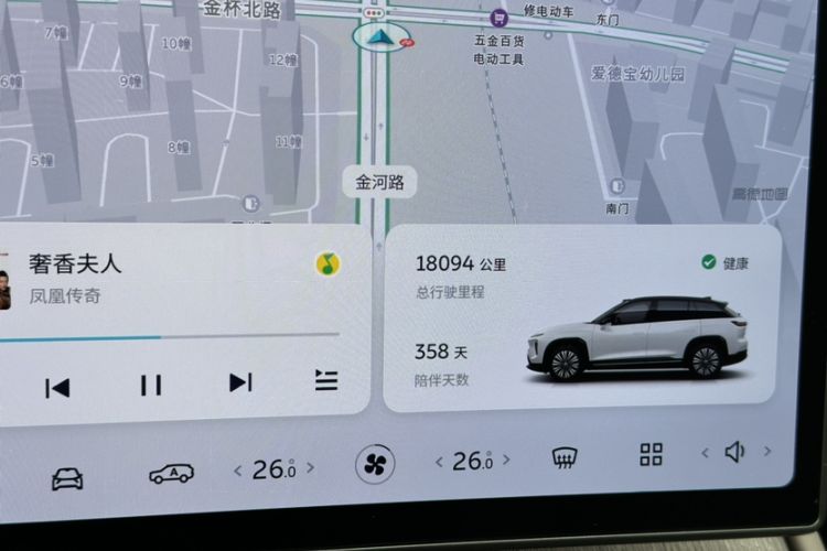 Used Nio ES7 2022 100kWh First Edition Odometer Close Up